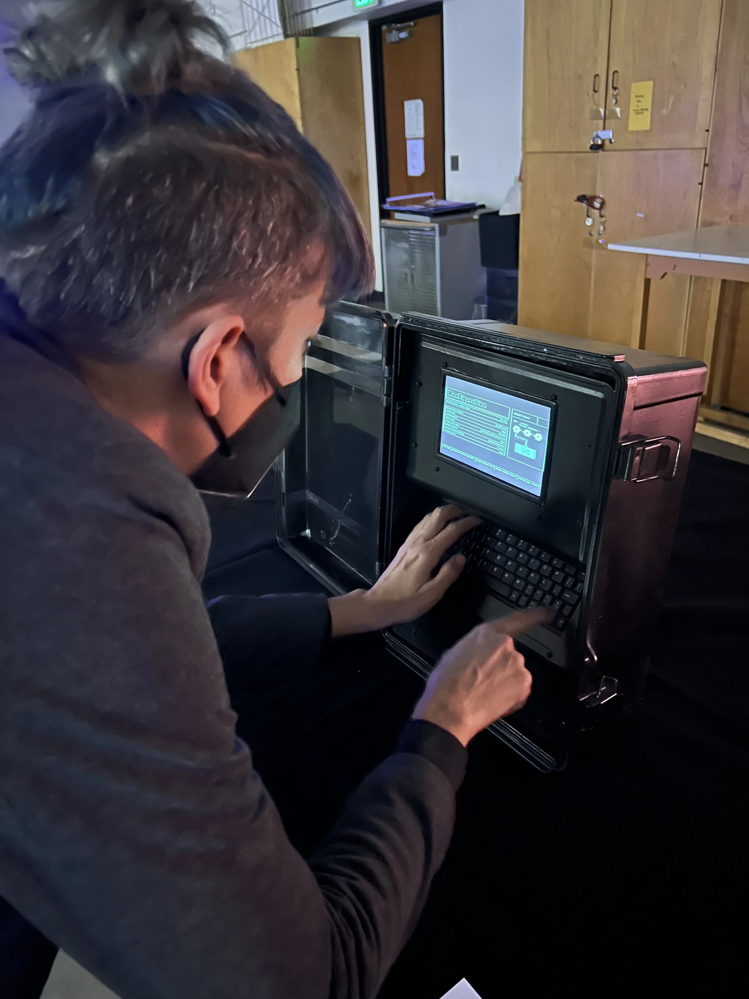 Prototype terminal at the Winter Lights Festival.