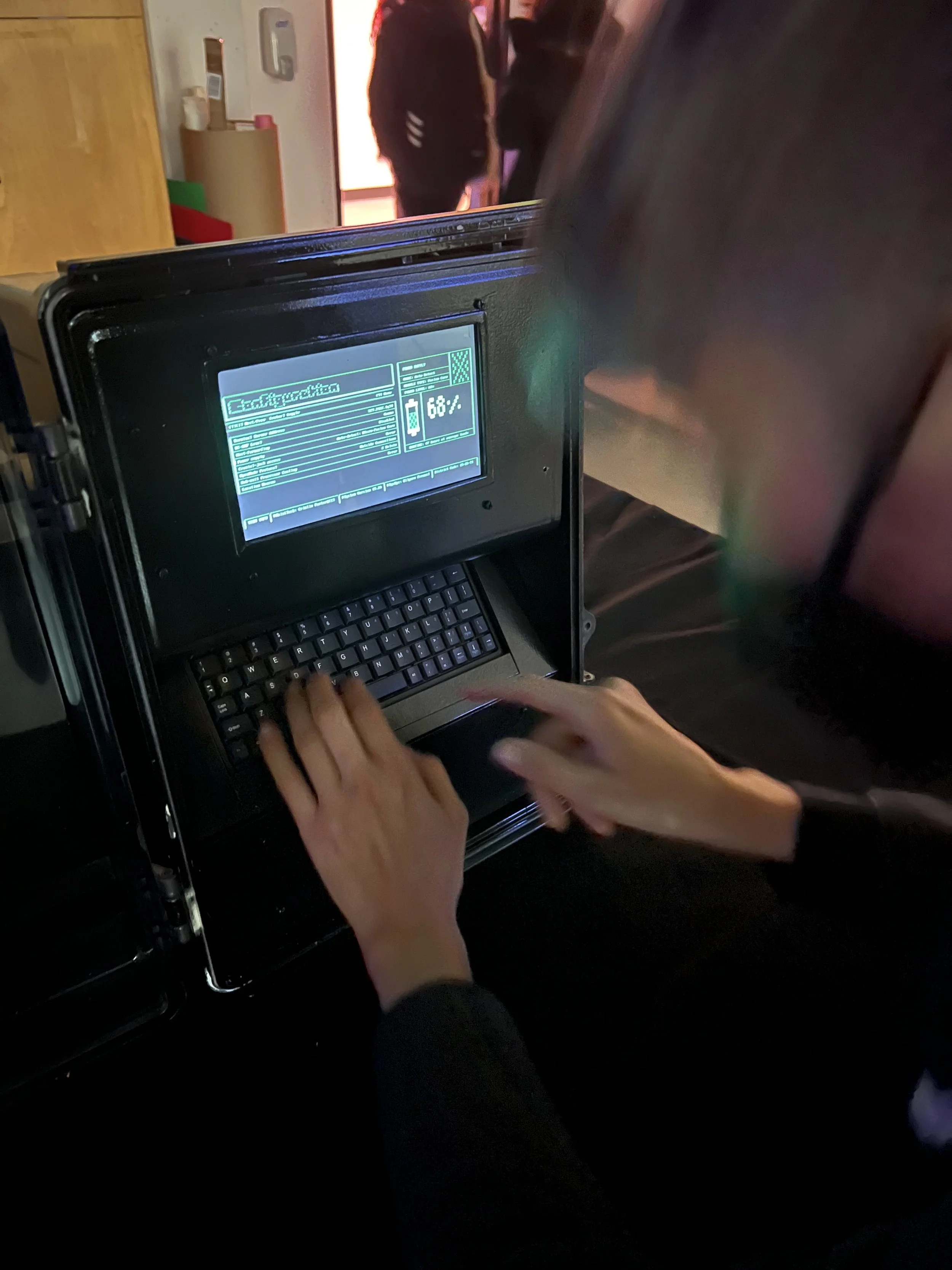 Prototype terminal at the Winter Lights Festival.