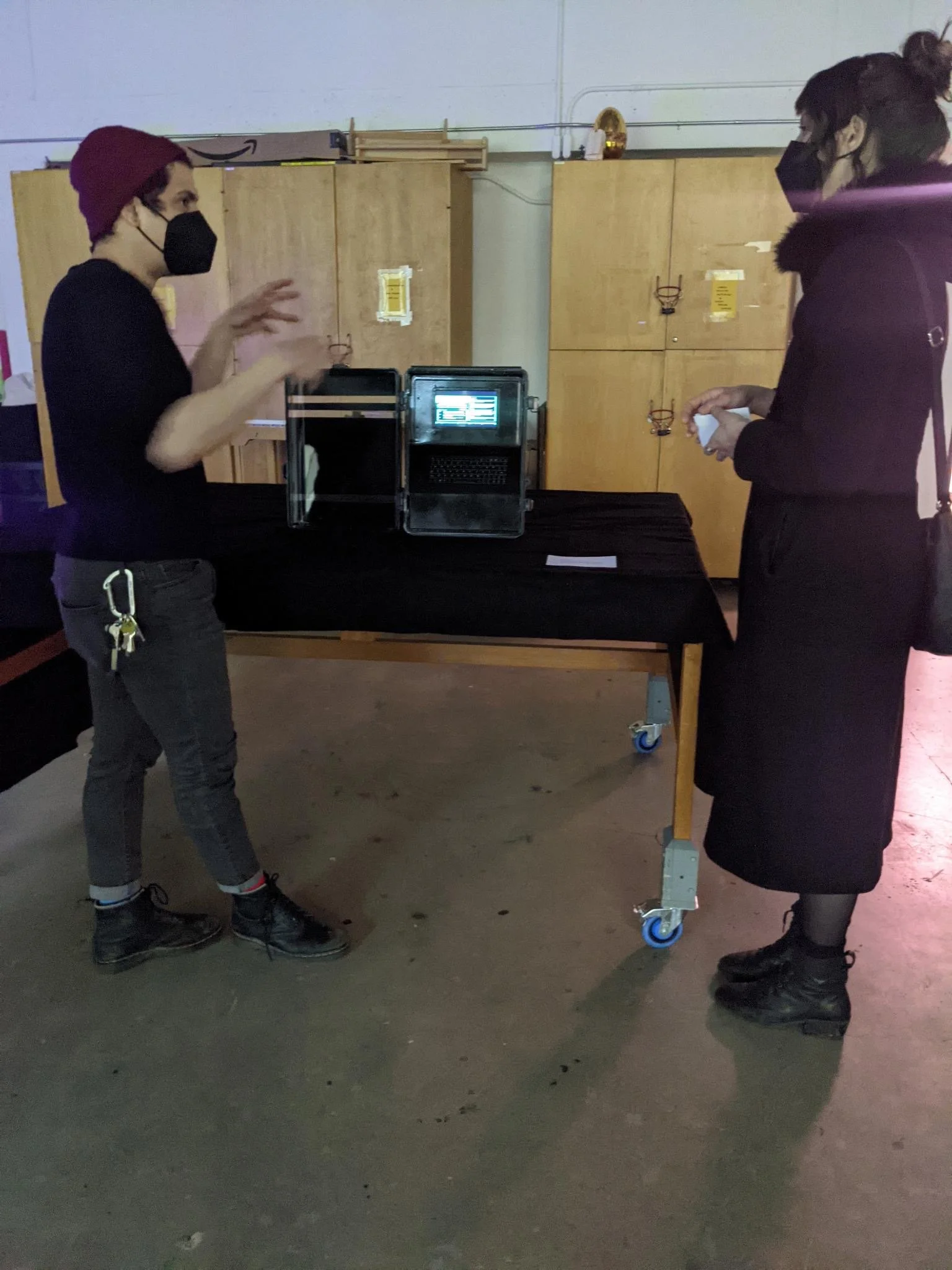 Prototype terminal at the Winter Lights Festival.