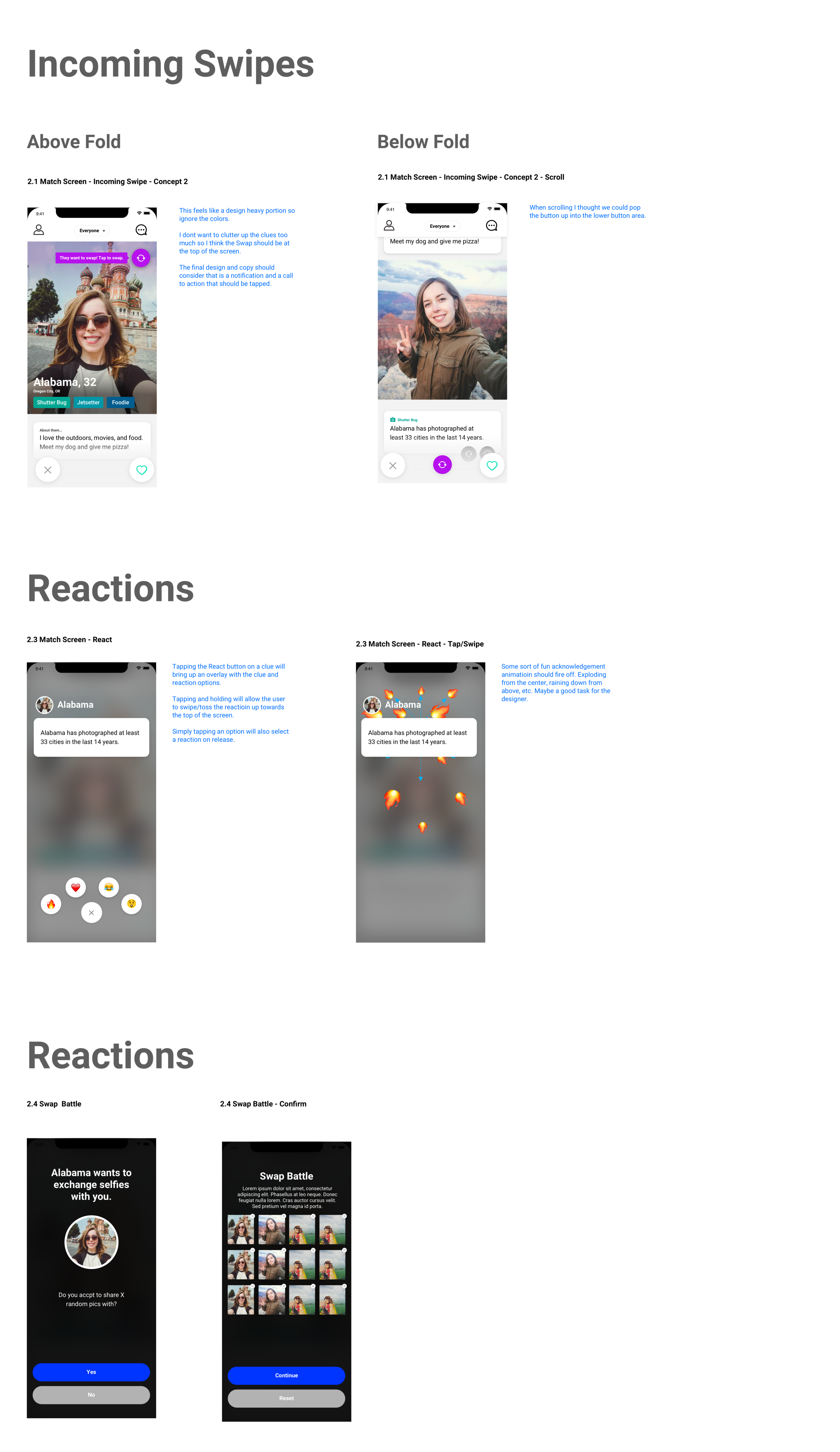 The photo-tag quiz that helps matched users get to know each other.