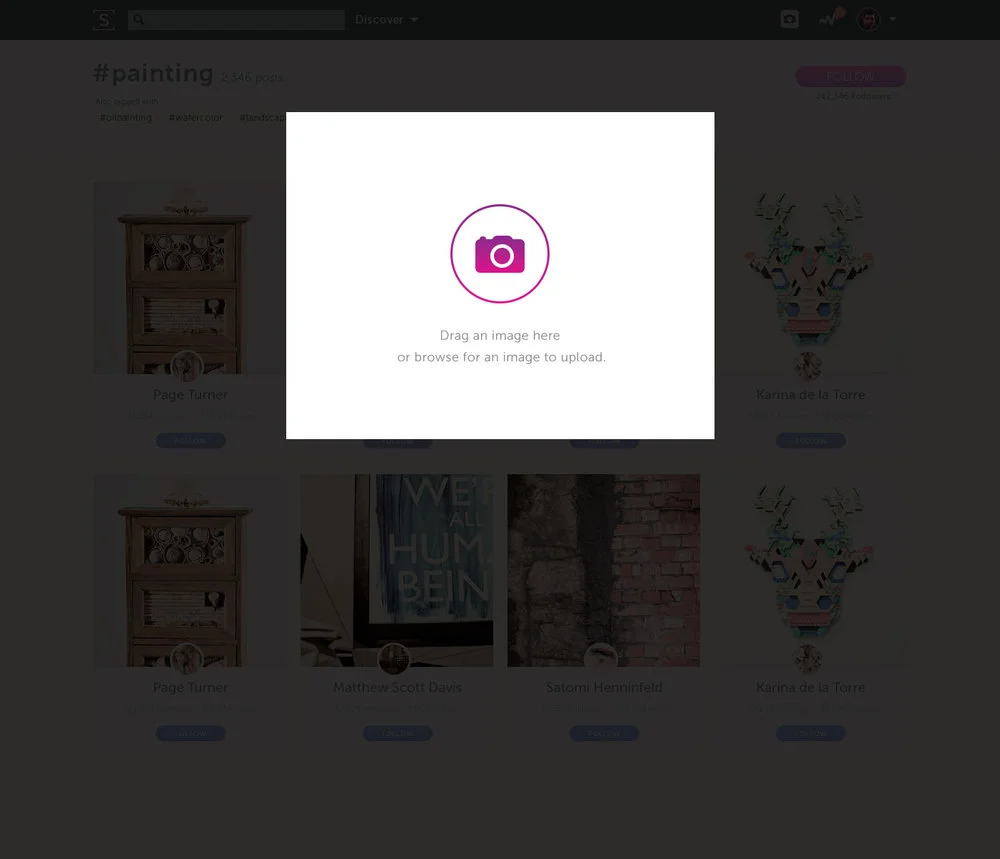 Media uploader, upload state.